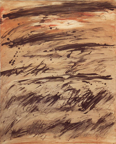 Winfred Gaul: "TAGEBUCH" 1992, Acryl auf Leinwand, 100 x 80 cm